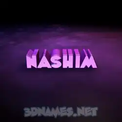 nashim in Big Purple style - 3D name wallpaper