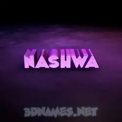nashwa in Big Purple style - 3D name wallpaper