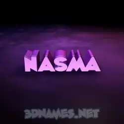 nasma in Big Purple style - 3D name wallpaper