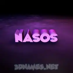 nasos in Big Purple style - 3D name wallpaper