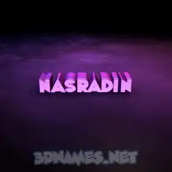 nasradin in Big Purple style - 3D name wallpaper