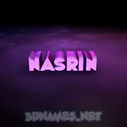 nasrin in Big Purple style - 3D name wallpaper