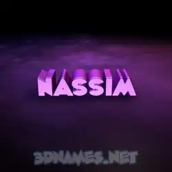 nassim in Big Purple style - 3D name wallpaper