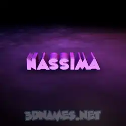 nassima in Big Purple style - 3D name wallpaper