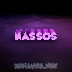 nassos in Big Purple style - 3D name wallpaper