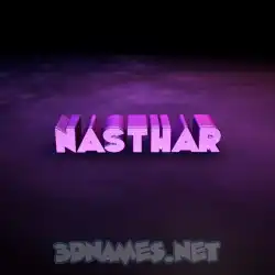 nasthar in Big Purple style - 3D name wallpaper