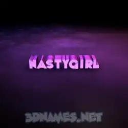 nastygirl in Big Purple style - 3D name wallpaper