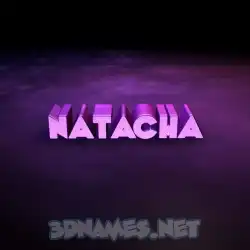 natacha in Big Purple style - 3D name wallpaper