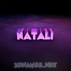 natali in Big Purple style - 3D name wallpaper
