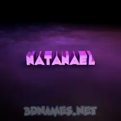 natanael in Big Purple style - 3D name wallpaper