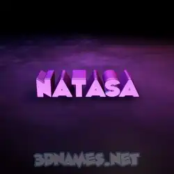 natasa in Big Purple style - 3D name wallpaper