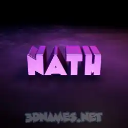 nath in Big Purple style - 3D name wallpaper