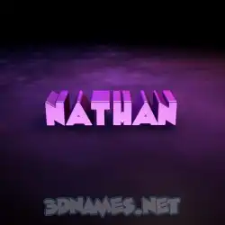 nathan in Big Purple style - 3D name wallpaper