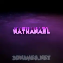 nathanael in Big Purple style - 3D name wallpaper