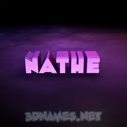 nathe in Big Purple style - 3D name wallpaper