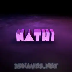 nathi in Big Purple style - 3D name wallpaper
