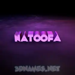 natoofa in Big Purple style - 3D name wallpaper