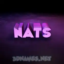 nats in Big Purple style - 3D name wallpaper
