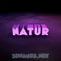 natur in Big Purple style - 3D name wallpaper