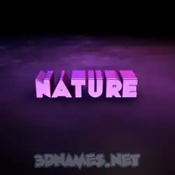 nature in Big Purple style - 3D name wallpaper