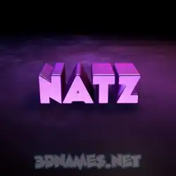 natz in Big Purple style - 3D name wallpaper