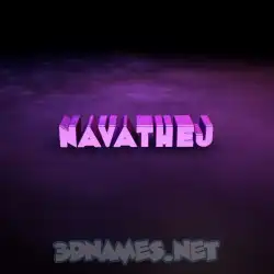 navathej in Big Purple style - 3D name wallpaper