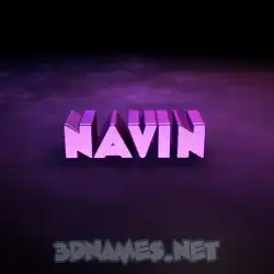 navin in Big Purple style - 3D name wallpaper