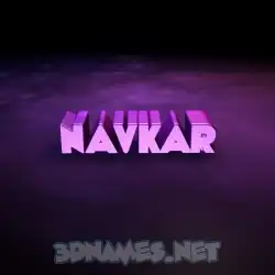 navkar in Big Purple style - 3D name wallpaper