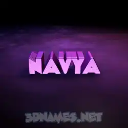navya in Big Purple style - 3D name wallpaper