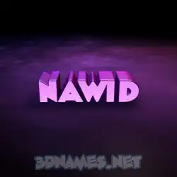 nawid in Big Purple style - 3D name wallpaper