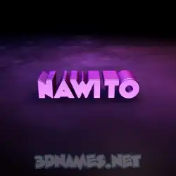 nawito in Big Purple style - 3D name wallpaper