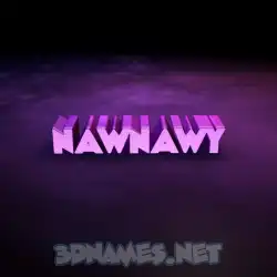 nawnawy in Big Purple style - 3D name wallpaper