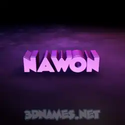 nawon in Big Purple style - 3D name wallpaper