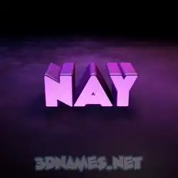 nay in Big Purple style - 3D name wallpaper