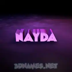 nayda in Big Purple style - 3D name wallpaper