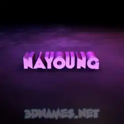 nayoung in Big Purple style - 3D name wallpaper