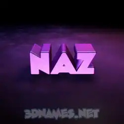 naz in Big Purple style - 3D name wallpaper