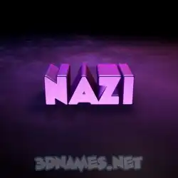 nazi in Big Purple style - 3D name wallpaper
