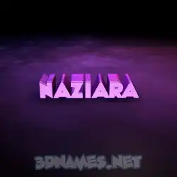 naziara in Big Purple style - 3D name wallpaper