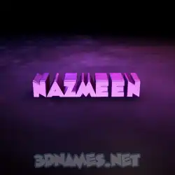 nazmeen in Big Purple style - 3D name wallpaper