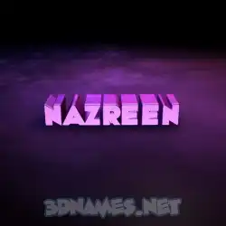 nazreen in Big Purple style - 3D name wallpaper