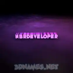 nbrdeveloper in Big Purple style - 3D name wallpaper