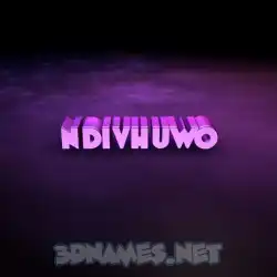 ndivhuwo in Big Purple style - 3D name wallpaper