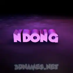 ndong in Big Purple style - 3D name wallpaper