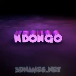 ndongo in Big Purple style - 3D name wallpaper