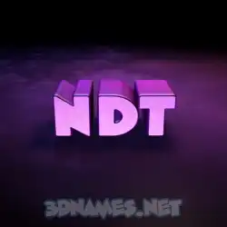 ndt in Big Purple style - 3D name wallpaper