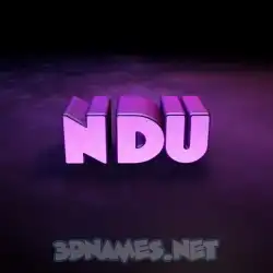 ndu in Big Purple style - 3D name wallpaper