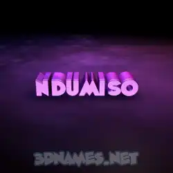 ndumiso in Big Purple style - 3D name wallpaper