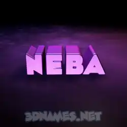 neba in Big Purple style - 3D name wallpaper