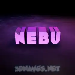 nebu in Big Purple style - 3D name wallpaper